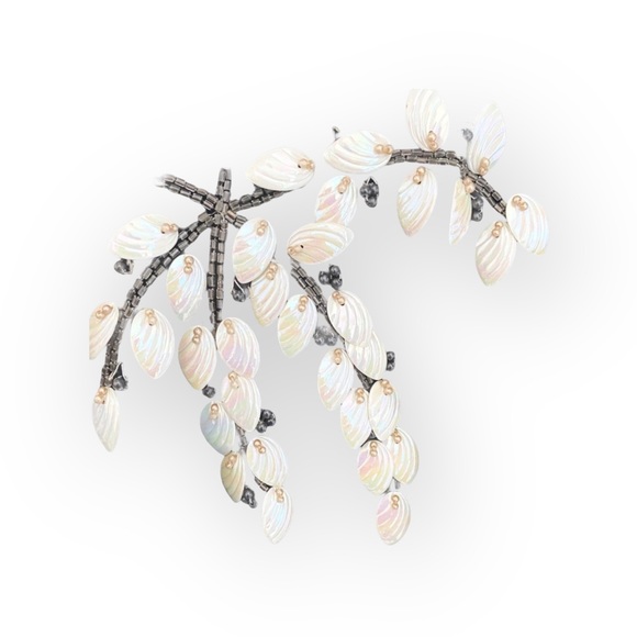 Vintage 50’s: Bernetti ❁ Mother of Pearl Embellish Peplum Velvet Jacket ❁ Black - Picture 11 of 16